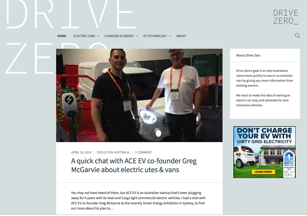 Drive Zero website homepage