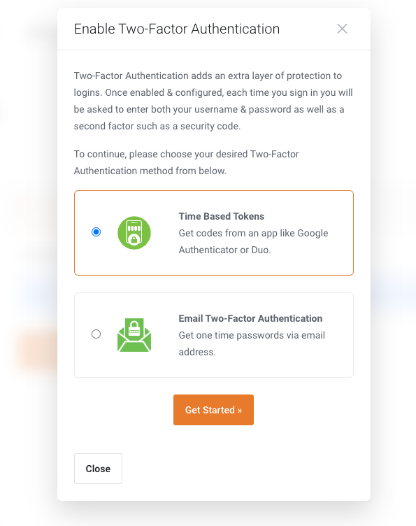 enable MFA: Time based tokens