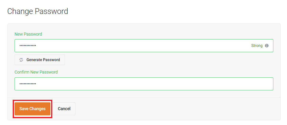 cpanel password reset